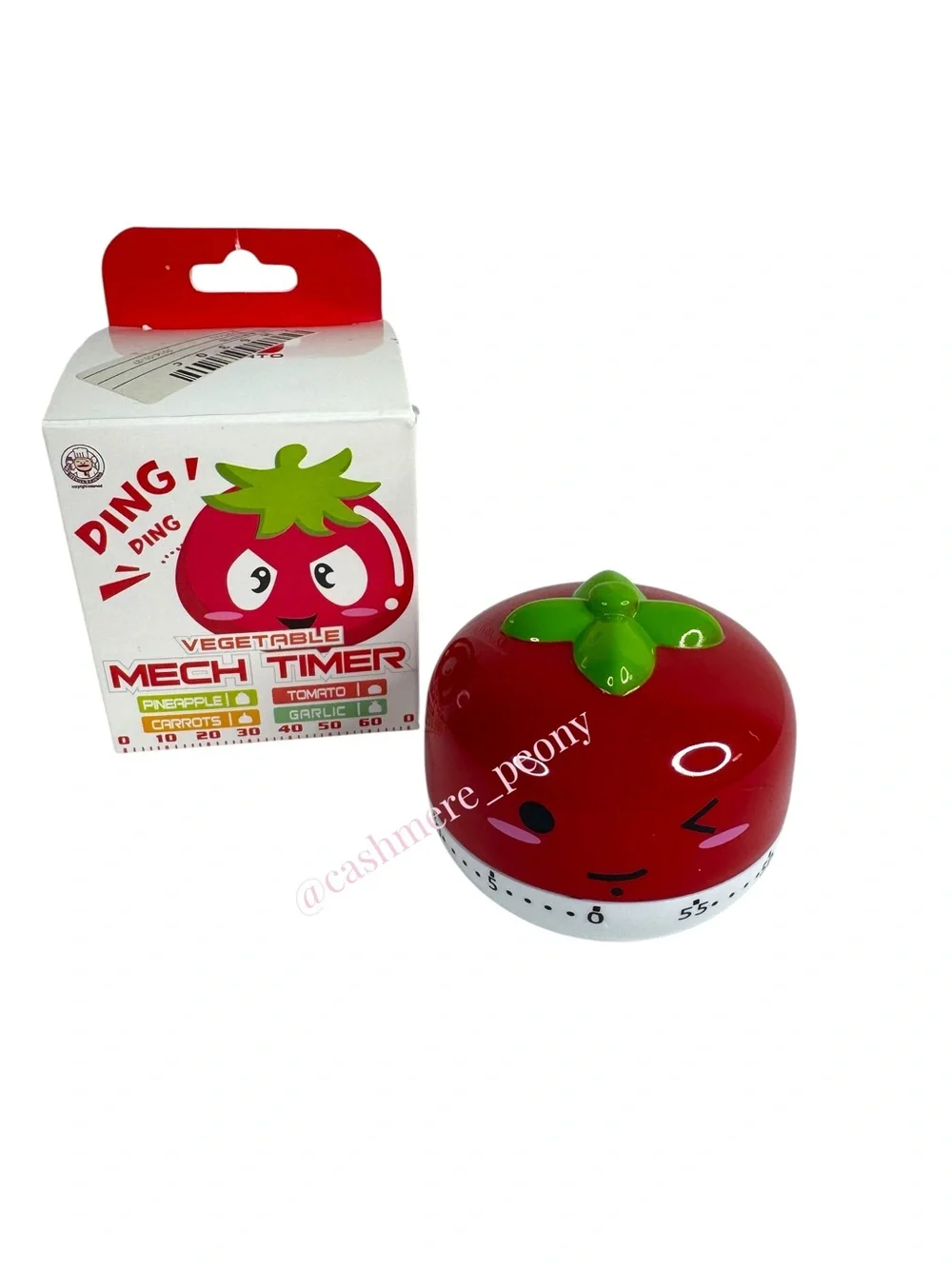 NEW Red Tomato Mech Timer - Cute Wind-Up Kitchen Tool
